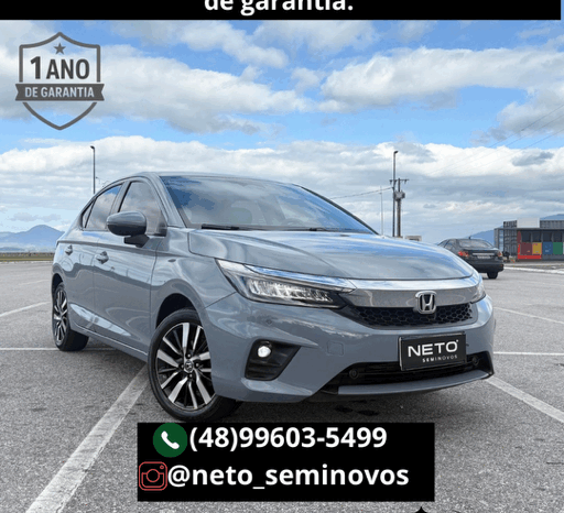 HONDA CITY HATCH TOURING 1.5 AUT. CVT 2022 – 49 MIL KM completo